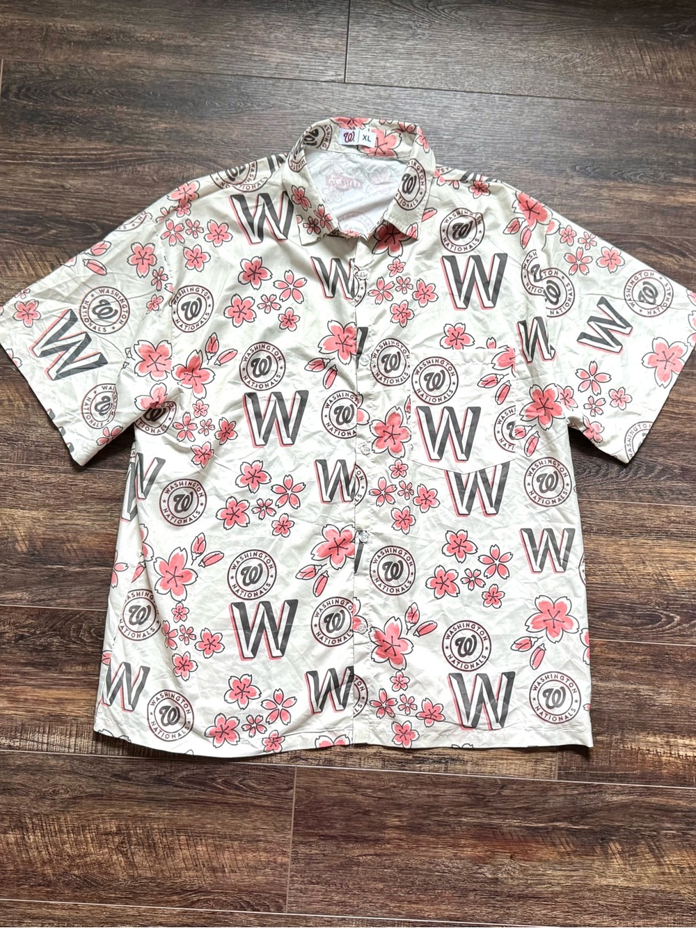 Washington Nationals Shirt Mens XL Multicolor MLB Baseball Hawaiian